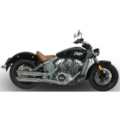 V-Performance AIND0080003 Twin Exhausts, Slash Cut Chrome For Indian Scout '15-'20