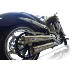V-Performance AVIC0010004 Euro 3 Twin Exhausts, Double Ring Chrome For Victory Hammer