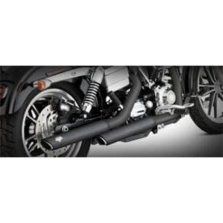 VANCE & HINES Twin Slash Rounds Black Slip-on Mufflers Exhaust - Dyna Models 91-up