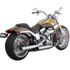 Vance & Hines 16335 3" Twin Slash Slip-ons, Chrome For Harley Softail '07-'17