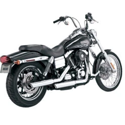 Vance & Hines 16337 3" Twin Slash Slip-ons, Chrome For Harley Dyna '91-'17