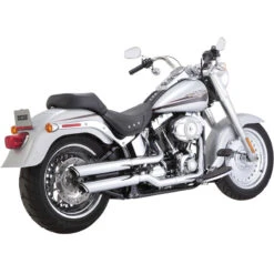 Vance & Hines 16343 3" Twin Slash Slip-ons, Chrome For Harley Softail Fat Boy '07-'17