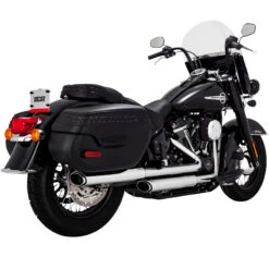Vance & Hines 16379 3" Twin Slash Slip-ons, Black For Harley Softail Heritage '18-'22
