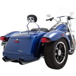 Vance & Hines 16798 Twin Slash Exhaust, Chrome For Harley-Davidson Trikes (2015-current)