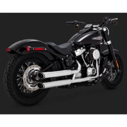 Vance & Hines 16875 Twin Slash 3-inch Slip-On Exhaust, Chrome For Harley Softail