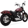 Vance & Hines 17233 ShortShots Staggered, Chrome Full System Exhaust For Harley Softail