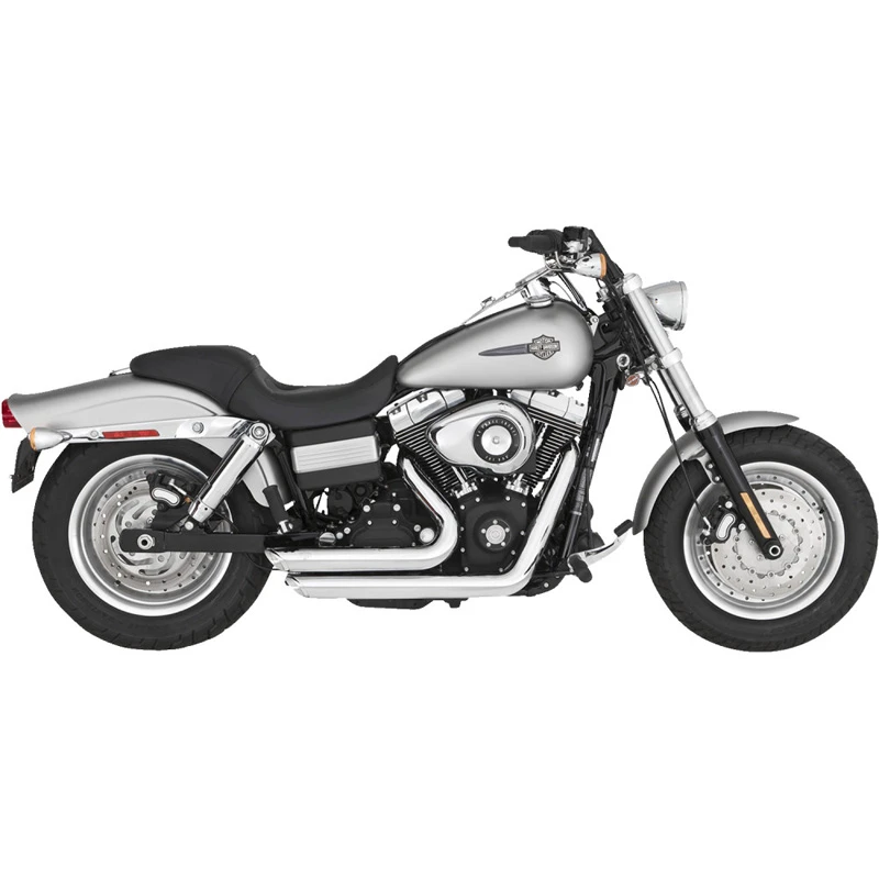 Vance & Hines 17317 Shortshots Staggered Exhausts, Chrome For Harley Dyna '06-'11