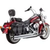 Vance & Hines 17323 Big Shots Staggered Long Exhausts, Chrome For Harley Softail '12-'17