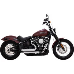 Vance & Hines 17333 Shortshots Staggered Exhausts, Chrome For Harley Softail M8 '18-