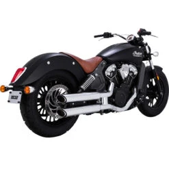Vance & Hines 18323 3" Twin Slash Slip-ons, Chrome For Indian Scout '15-'22