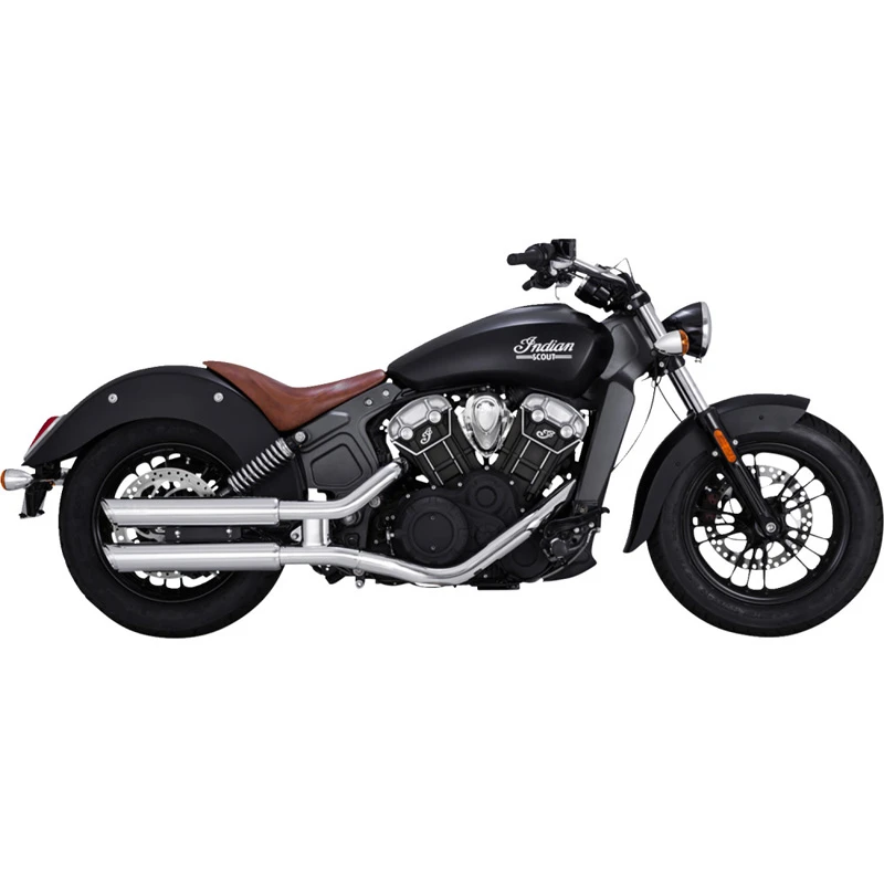 Vance & Hines 18323 3" Twin Slash Slip-ons, Chrome For Indian Scout '15-'22 - Image 2