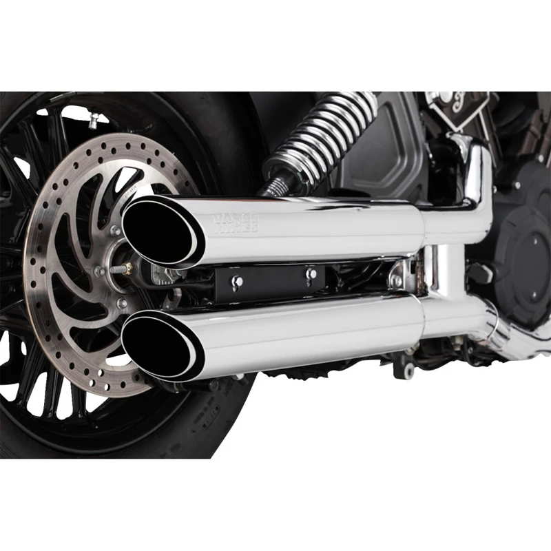 Vance & Hines 18323 3" Twin Slash Slip-ons, Chrome For Indian Scout '15-'22 - Image 3