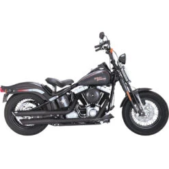 Vance & Hines 46341 3" Twin Slash Slip-ons, Black For Harley Softail '07-'17