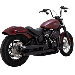 Vance & Hines 46376 3" Twin Slash Slip-ons, Black For Harley Softail '18-'22